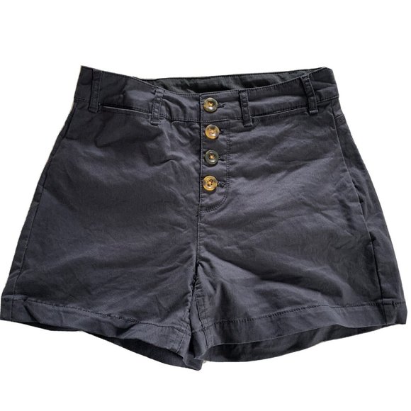 Old Navy Pants - Old Navy High Rise Panther Shorts Charcoal (16)